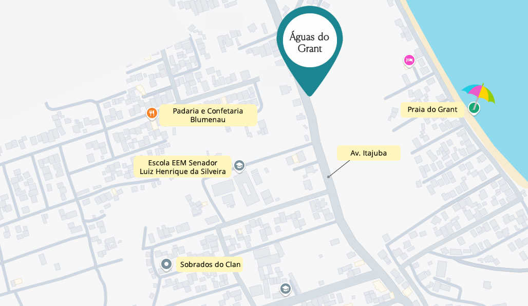Mapa Águas do Grant